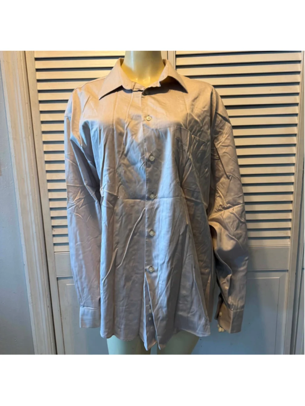 Pronto Uomo Men’s Dress Shirt | 16.5 / 34-35 | Premium Tan/Gray Color